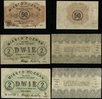 zestaw: 50 fenigów, 2 x 2 marki 4.11.1919, razem