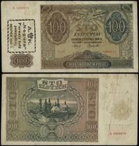 100 złotych 1.03.1940, seria A numeracja 5906874