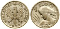 1 złoty 1925, Londyn, głowa kobiety z kłosami, P