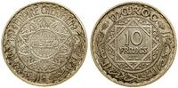 Maroko, 10 franków - PRÓBA, AH 1347 (1929)