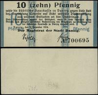 10 fenigów 9.12.1916, numeracja 700695, ugięcie 