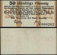 50 fenigów 9.12.1916, niska numeracja 000262, ba