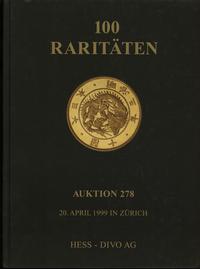 literatura numizmatyczna, Hess-Divo AG, Auktion 278 100 Raritäten; Zürich, 20.04.1999