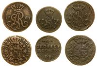 lot 3 monet, grosz 1765 VG, grosz 1767 g, 1/2 gr