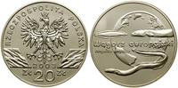20 złotych 2003, Warszawa, Węgorz europejski – A