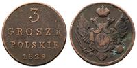 3 grosze 1829/FH, Warszawa, Iger KK.29.1.a