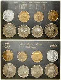 Polska, zestaw rocznikowy monet obiegowych – prooflike, 1988