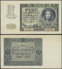 5 złotych 1.08.1941, seria AE, numeracja 7003036