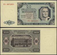 20 złotych 1.07.1948, seria FC, numeracja 087288