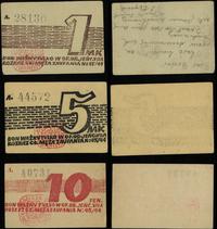 zestaw: 10 fenigów, 1 marka, 5 marek 2.11.1944, 