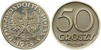 50 groszy "1938", mosiądz niklowany, ok. 6.8 g, 