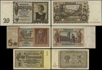 Niemcy, zestaw 3 banknotów, 1937–1942