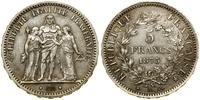 5 franków 1875 A, Paryż, srebro próby 900, 24.98