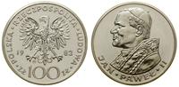 100 złotych  1982, mennica w Szwajcarii, Jan Paw