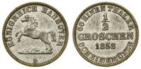 Niemcy, 1/2 grosza, 1858 B
