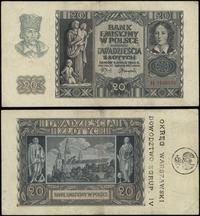 20 złotych 1.03.1940, seria H, numeracja 7648570