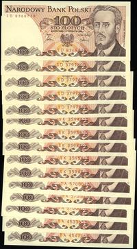 zestaw: 15 x 100 złotych 1.06.1986, serie SD (5x
