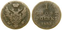 Polska, 1 grosz polski, 1833 KG
