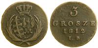 3 grosze (trojak) 1812 IB, Warszawa, odmiana z g