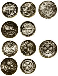 zestaw 5 x denar krzyżowy X/XI w., srebro, razem