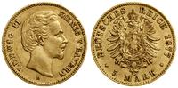 5 marek 1877 D, Monachium, złoto, 1.98 g, moneta