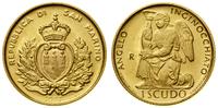1 scudo 1997, Rzym, Anioł Klęczący, złoto próby 