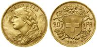 20 franków 1926 B, Berno, złoto, 6.45 g, najrzad