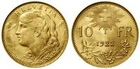 10 franków 1922 B, Berno, złoto, 3.23 g, Fr. 504