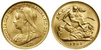 1/2 suwerena (1/2 funta) 1900, Londyn, złoto, 3.