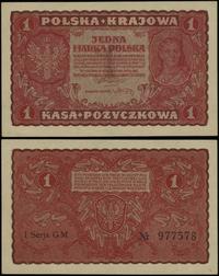 1 marka polska 23.08.1919, seria I-GM, numeracja