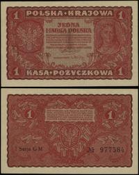 1 marka polska 23.08.1919, seria I-GM, numeracja