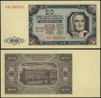 20 złotych 1.07.1948, seria KD, numeracja 280582