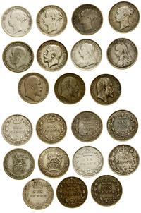 Wielka Brytania, zestaw: 11 x 6 pensów, 1872–1926