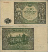 500 złotych 15.01.1946, seria zastępcza Dz, nume