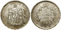 5 franków 1873 A, Paryż, srebro, 24.92 g, moneta