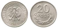 20 groszy 1962, wyśmienite, rzadsze, Parchimowic