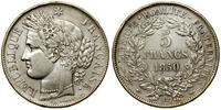 5 franków 1850 A, Paryż, srebro próby 900, 24.91