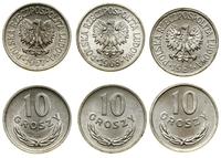 zestaw 3 x 10 groszy 1967, 1968, 1981, Warszawa,
