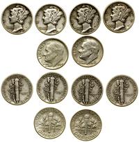 zestaw 6 x 10 centów 1941, 1943, 1944, 1945 (Fil