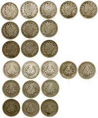 zestaw 11 x 5 centów 1901–1911, Filadelfia, mied