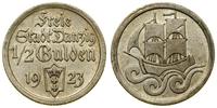 1/2 guldena 1923, Utrecht, Koga, patyna, wyraźne