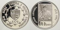 10 dinarów 1991, srebro '925' stempel lustrzany 