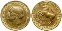 10.000 marek 1923, miedź złocona, 44.6 mm, 31.43