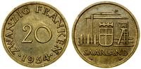 20 franków 1954, Paryż, stop miedzi i aluminium,