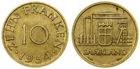10 franków 1954, Paryż, stop miedzi i aluminium,