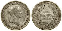1 złoty 1832 KG, Warszawa, odmiana z mniejszą gł