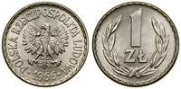1 złoty 1966, Warszawa, aluminium, piękny egzemp
