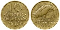 10 fenigów 1932, Berlin, Dorsz, patyna, AKS 21, 