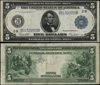 5 dolarów 1914, niebieska pieczęć, podpisy: Whit
