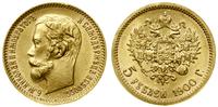 5 rubli 1900 (ФЗ), Petersburg, złoto, 4.29 g, pi